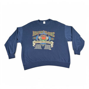 Vintage Marching Band Sweater Adult EXTRA LARGE Blue Sweatshirt Newton Classic